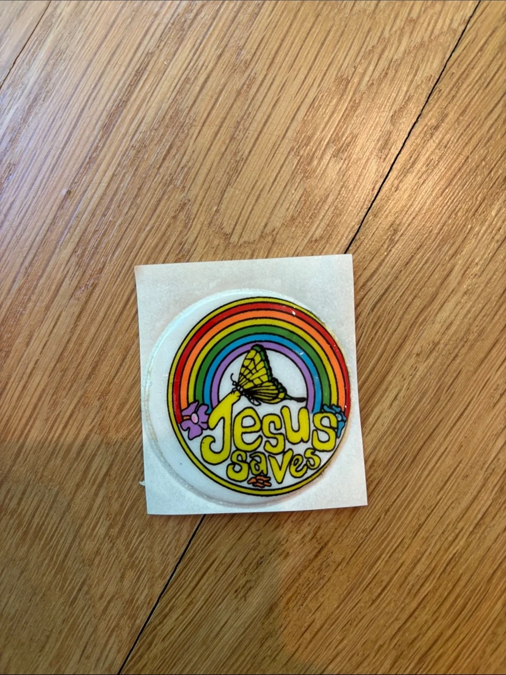 Vtg Puffy Stickers Christian Rainbow 80s Jesus
